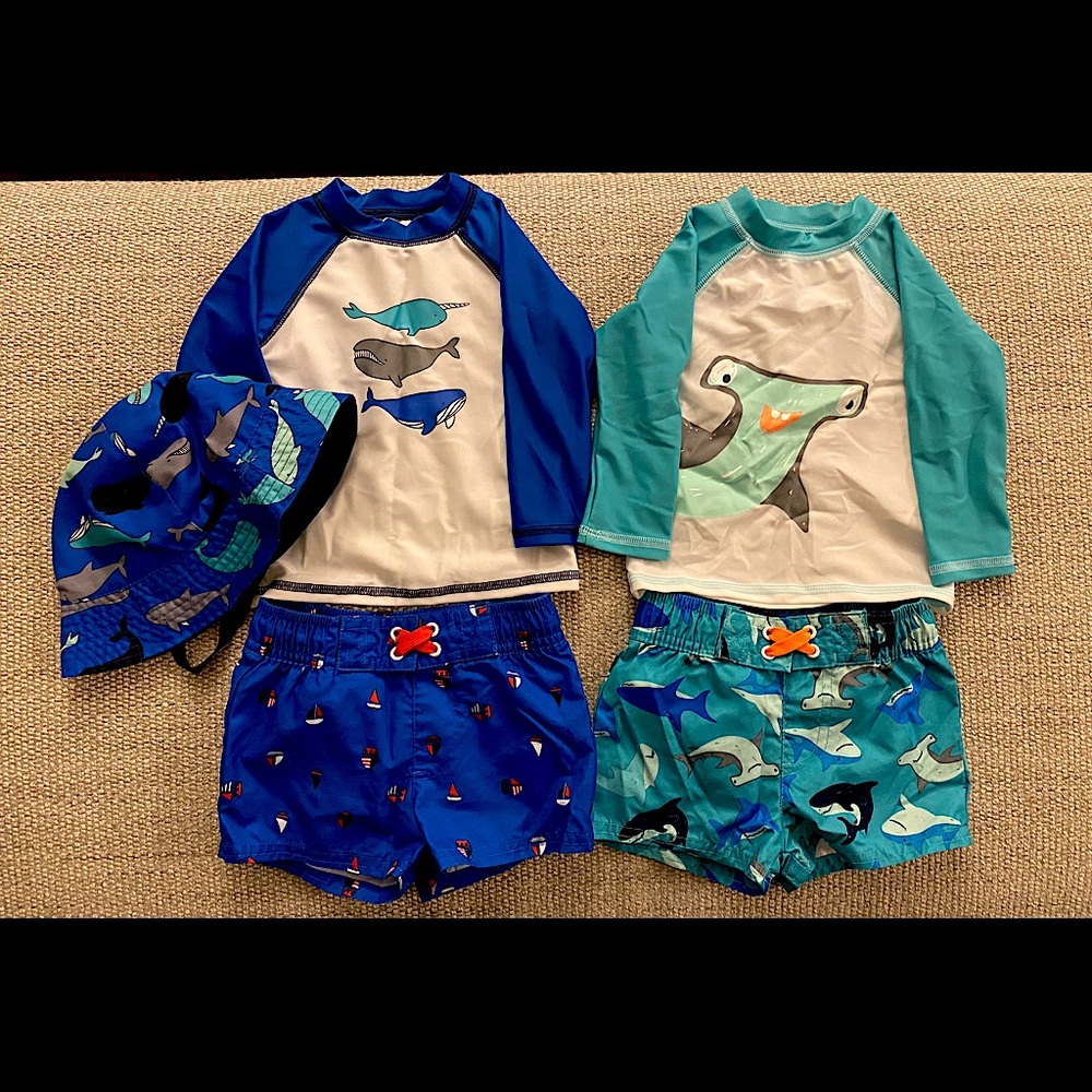 Cat and Jack Baby Boy Swimwear Bundle